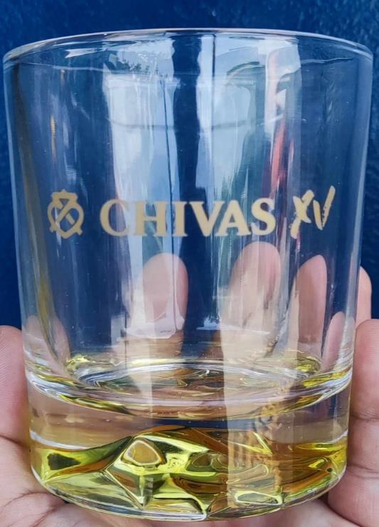 Heavy-base branded rock glass
