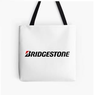 White branded canvas tote bag